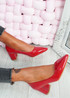 Yasmin Red Block Heel Pumps