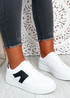 Roxanne White Black Platform Sneakers