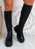 Claudia Black Knee High Chunky Boots