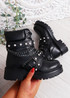 Alicia Black PU Ankle Boots