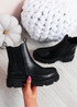 Holly Black PU Chelsea Boots