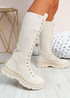 Molly Beige Knee High Boots