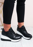 Stacey Black Wedge Trainers