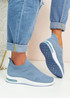 Bess Blue Slip On Trainers