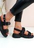 Karly Black Chunky Sandals