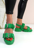 Karly Dark Green Chunky Sandals