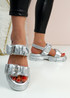 Karly Silver Chunky Sandals