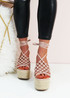 Philippa Pink Wedge Sandals