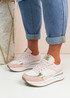 Dahlia Pink Wedge Trainers