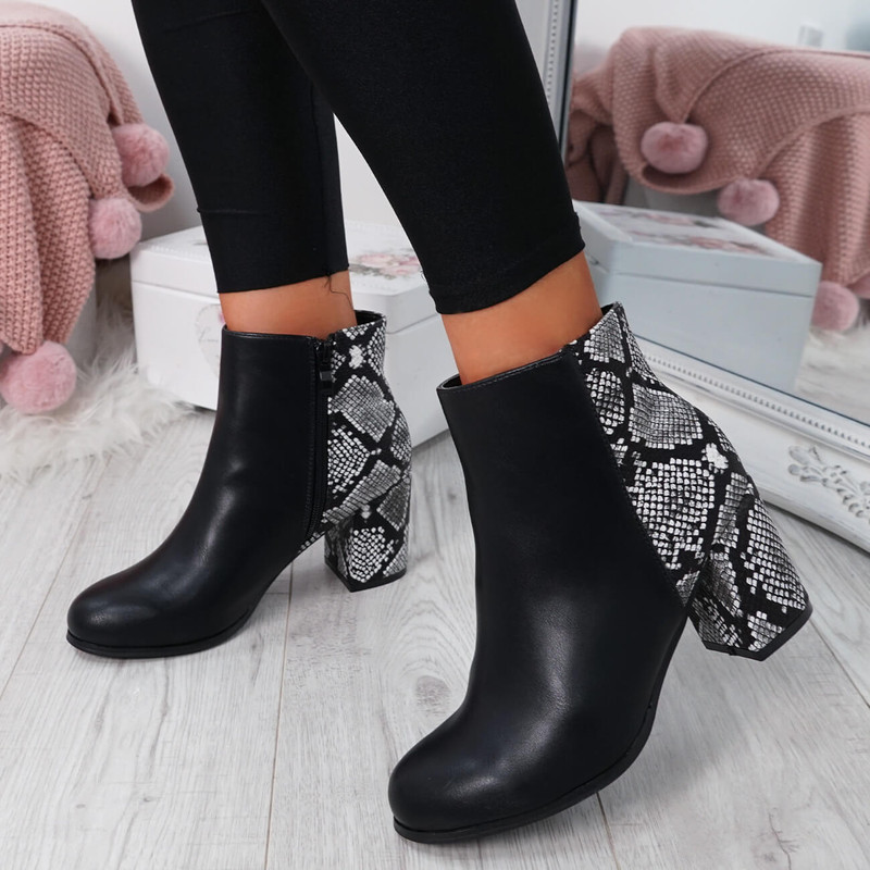 Enny Snake Ankle Boots