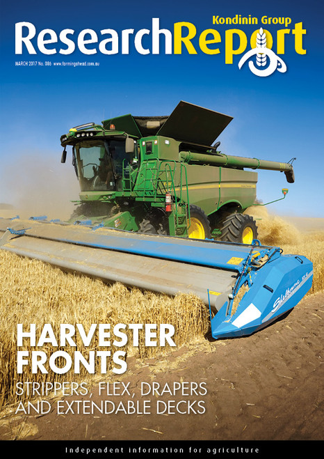 Research Report 86: Harvester fronts