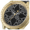 Vivienne Westwood's, Berkley Gold with Black patterned leather strap and dial, VV268GDBK