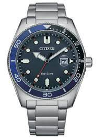 Citizen Eco-Drive Gents Stainless Steel with Blue Dial WatchAW1761-89L