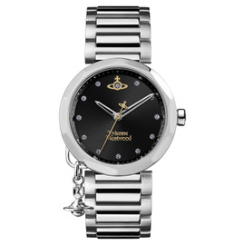Vivienne Westwood, Popular watch, SS with black dial and charm VV246BKSL