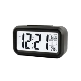 Digital Plastic Case Alarm Clock Black  OC-DP02