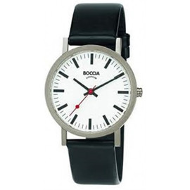 Boccia Black and White Titanium Watch 521-03