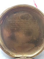 Interesting find inside of a pocket watch........