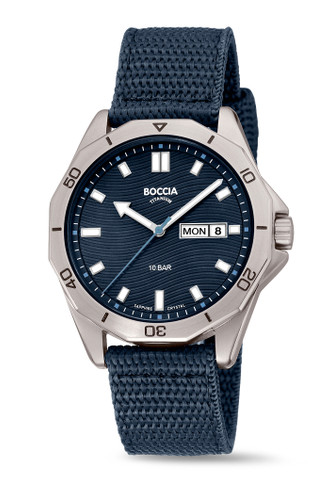 Boccia Gents Titanium Quartz Day/Date 3 3680-01
