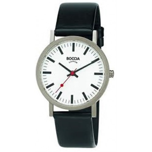 Boccia Black and White Titanium Watch 521-03