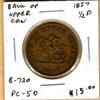 Bank of Upper Canada: 1857 Half Penny #4a