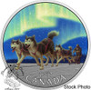 Canada: 2017 $10 Dog Sledding Under the Northern Lights Silver Coin