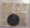 Canada: 1907 25 Cents ICCS AU55