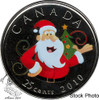 Canada: 2010 25 Cent Coloured Santa Proof Like