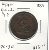Bank of Upper Canada: 1854 Halfpenny PC-5C1