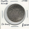 Malta: 1774 Silver Scudo Scarce