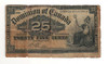 Canada: 1900 25 Cent Banknote Dominion of Canada Boville