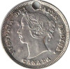 Love Token: "HJW" on Victorian Canadian 5 Cent Host Coin
