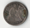 Love Token: "AD" On US 1853, 10 Cent Host Coin