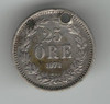 Love Token: "VL" On Denmark 1874, 25 Ore Host Coin