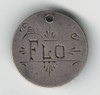 Love Token: "FLO" On Great Britain 3 Pence Host Coin