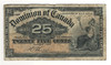 Canada: 1900 25 Cent Banknote Dominion of Canada DC-15b Lot#32