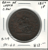 Bank of Upper Canada: 1857 1 Penny PC-6D Lot#6