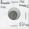 German States: Bavaria: 1765 1/2 Kreuzer