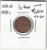 India: 1848c 1/12 Anna UNC