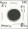 Roman: 383 AD AE 2 Arcadius