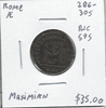 Roman: 286 - 305 AD AE Maximian