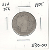 United States: 1905 25 Cent Lot#2