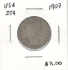 United States: 1907 25 Cent