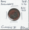 Roman: 268 - 270 AD Antoninianus Claudius II Lot#2