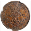 French Colonies: 1824 A Essai Pattern Strike NGC MS-63