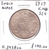 India: 1917 Silver Rupee #2