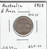 Australia: 1928 Silver 6 Pence