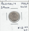 Australia: 1942S Silver 3 Pence