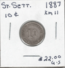 Straits Settlements: 1887 10 Cents Lot#3