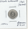 Straits Settlements: 1902 5 Cents Polished