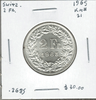 Switzerland: 1965 2 Francs Lot#25